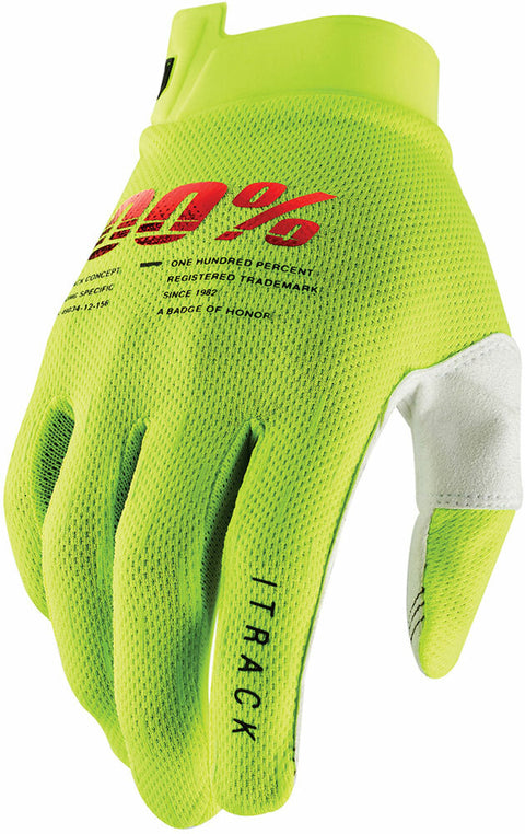Guantes Marca 100 Itrack Amarillo Bmx Enduro Downhill