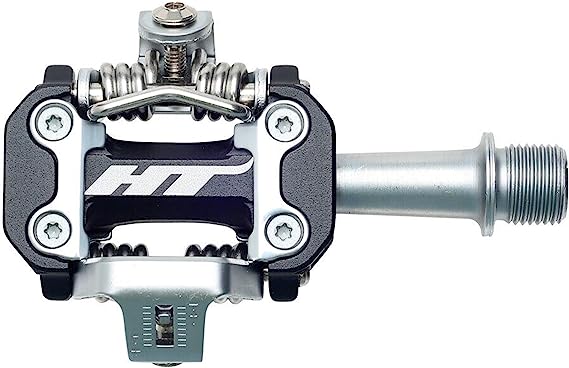 PEDALES HT M2 XC NEGRO CON PLATA