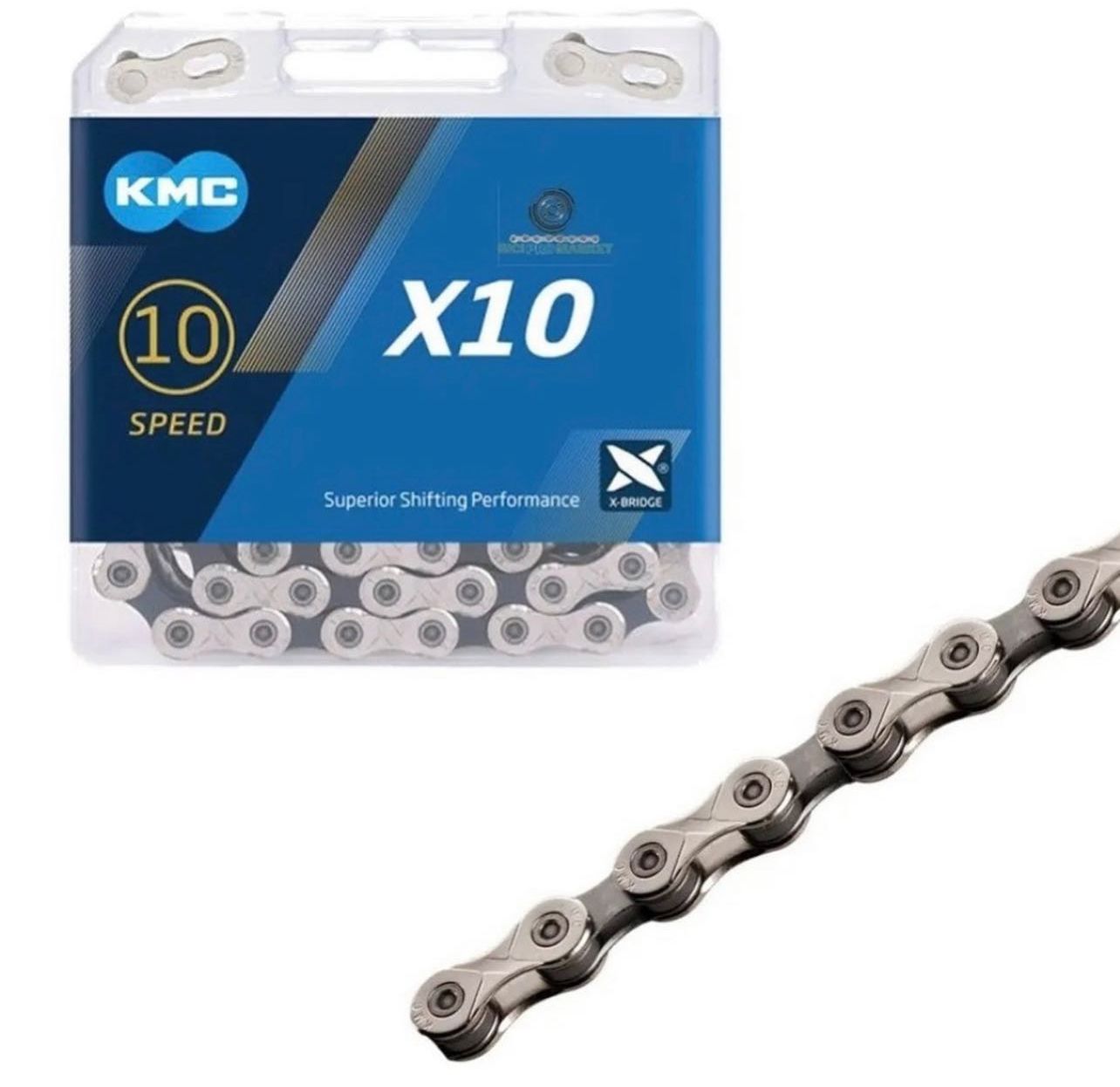 Cadena Original Kmc X10 Silver/black 10v Para Mtb O Ruta