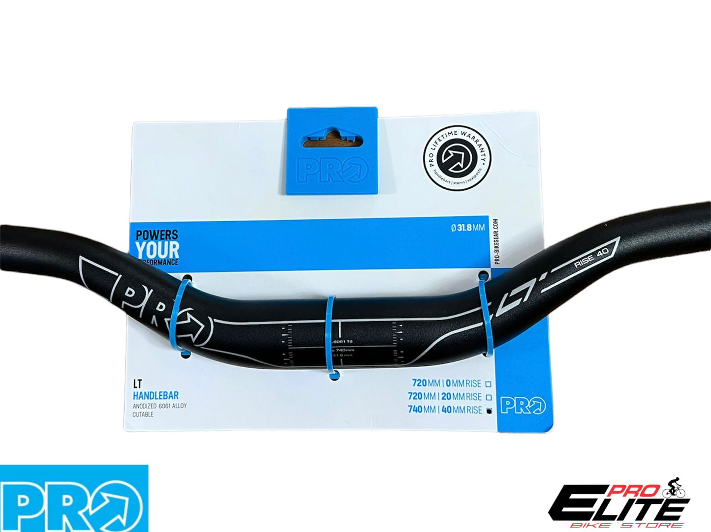 MANUBRIO MTB ALUMINIO LT HIGH RISE 740MM/31.8MM PRO
