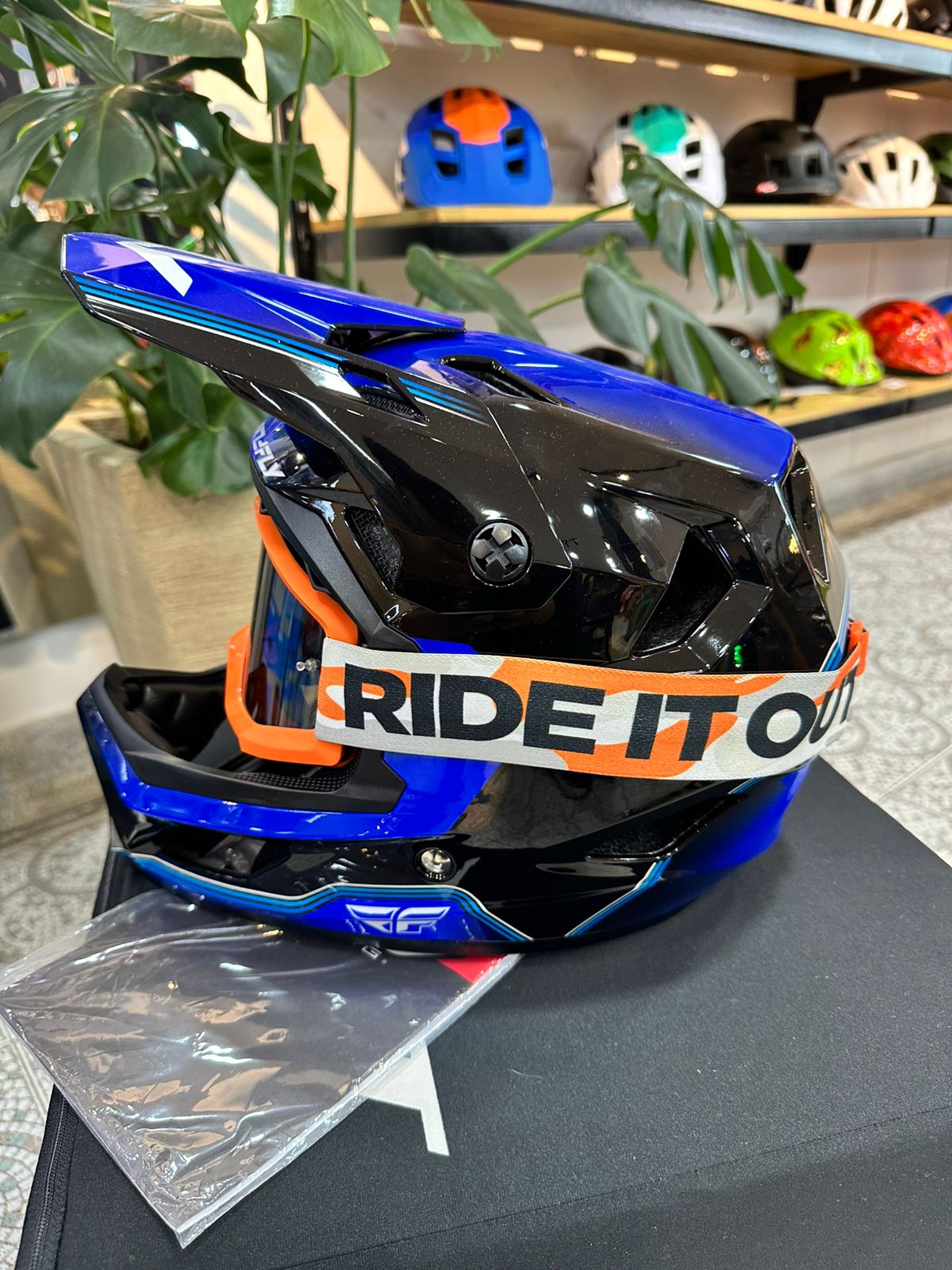 Casco FLY Race Repeat Negro / Azul