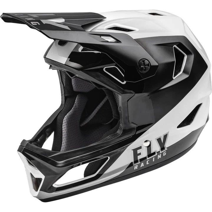 Casco Fly Rayce Negro Blanco Niño YM