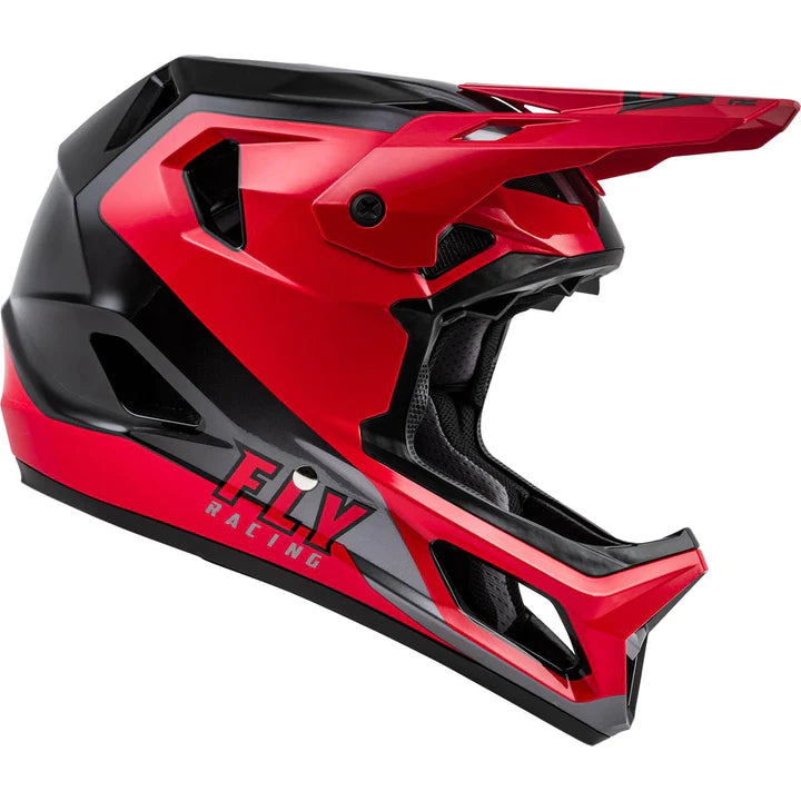 Casco Fly Rayce Negro Rojo niño YS