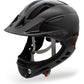 Casco Bmx Bicicross Para Niño Ontrail Racer Full Face Negro