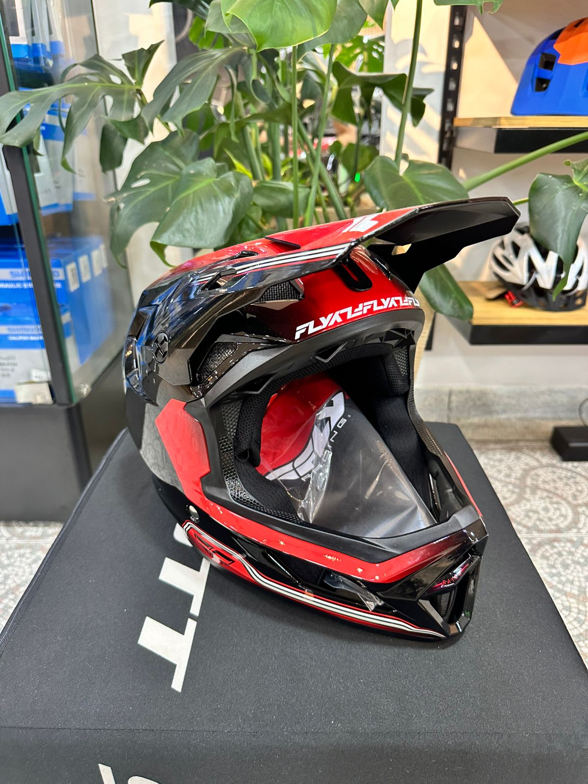 Casco FLY Race Repeat Negro  / Rojo
