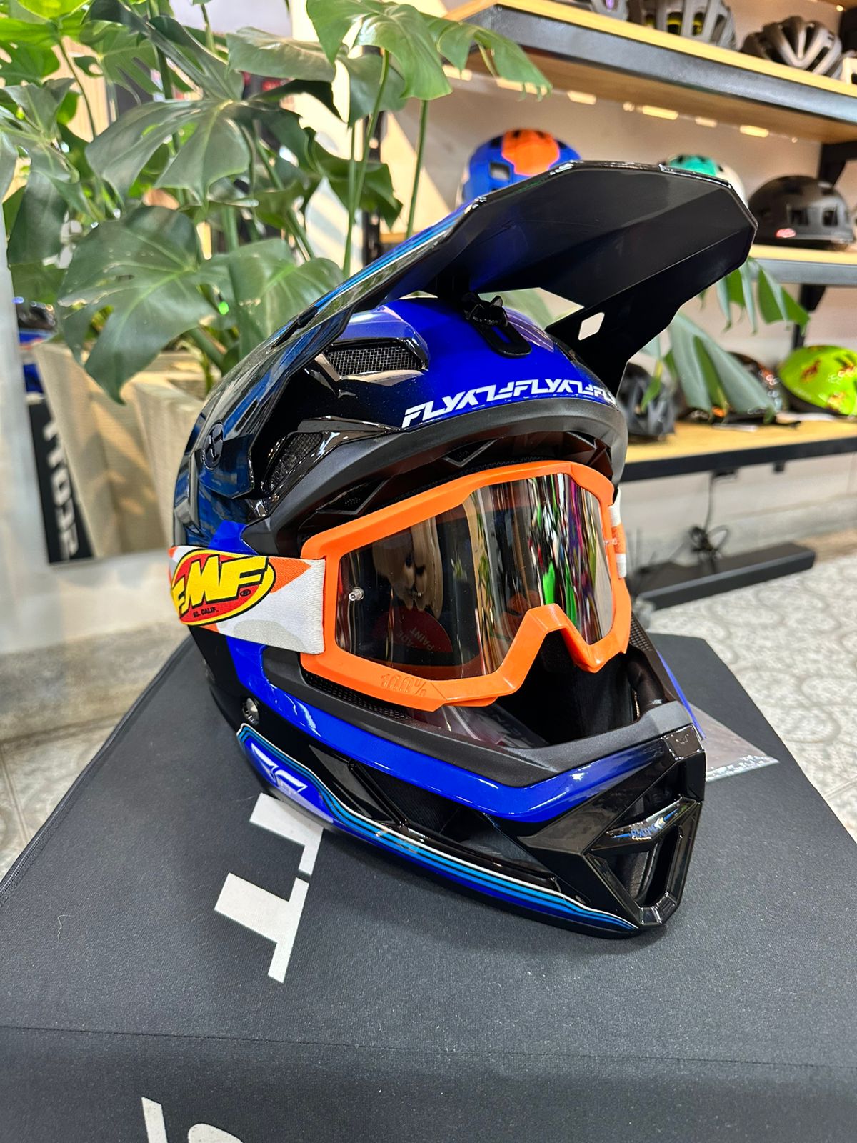 Casco FLY Race Repeat Negro / Azul