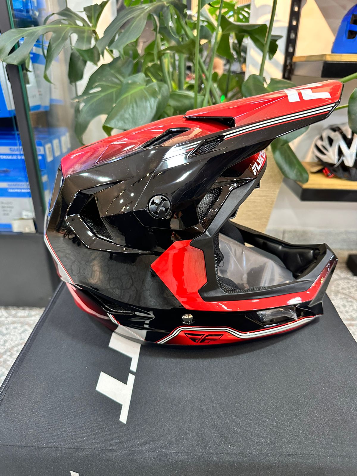 Casco FLY Race Repeat Negro  / Rojo