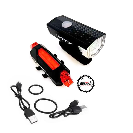 Combo de Luz Delantera y Trasera para Bicicleta GW Alta Intensidad