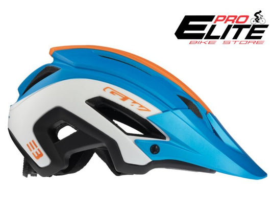 CASCO ENDURO E3 GW ORIGINAL BLANCO MATE AZUL NARANJA